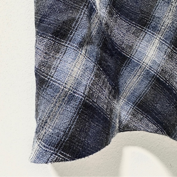 Pendleton Blue Gray Plaid Wool Blend Midi Skirt Size 8 Cabincore Academia EUC - Picture 7 of 11